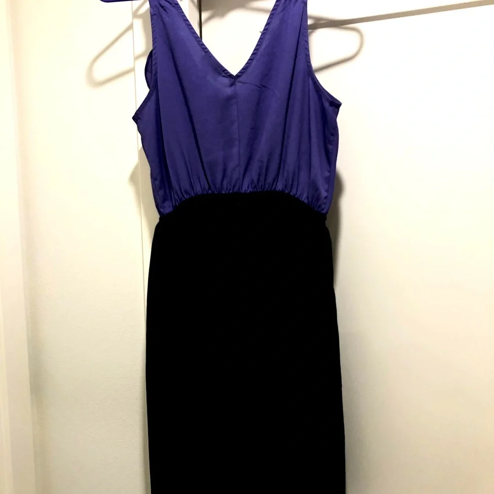 ⭐️HP⭐️ Mossimo Womens Purple & Navy Knee-Length Dress - Picture 4 of 6